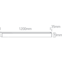 LED Linear Profiles Medium size 38150A/W/W One Light