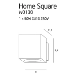 Kinkiet HOME SQUARE WH W0138 - zdjęcie dodatkowe 1