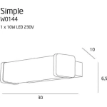 Kinkiet IP44 SIMPLE W0144 - zdjęcie dodatkowe 1