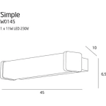 Kinkiet IP44 SIMPLE W0145 - zdjęcie dodatkowe 1