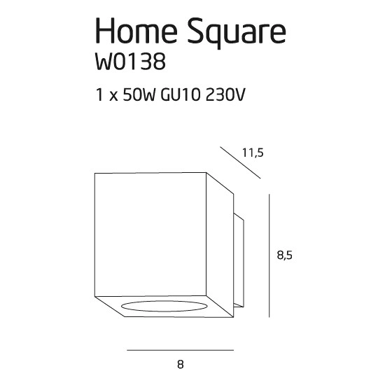 Kinkiet HOME SQUARE WH W0138 - zdjęcie dodatkowe 1
