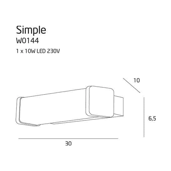 Kinkiet IP44 SIMPLE W0144 - zdjęcie dodatkowe 1