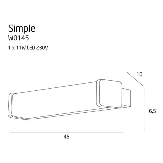 Kinkiet IP44 SIMPLE W0145 - zdjęcie dodatkowe 1