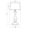 Lampa stołowa Versailles Transparent Black L204361247 4concepts