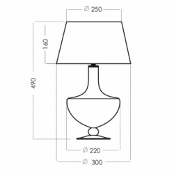 Lampa stołowa Oxford Transparent Copper L048411502 4concepts L048411502 - zdjęcie 2
