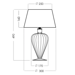 Lampa stołowa Bristol Transparent Copper L046411502 4concepts L046411502 - zdjęcie 2