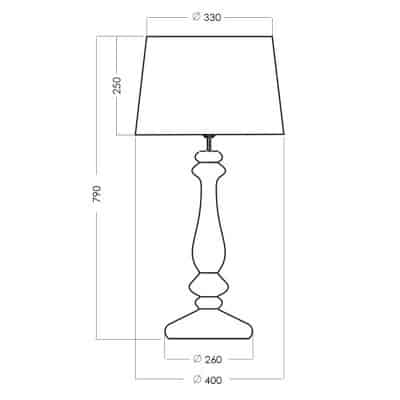 Lampa stołowa Versailles Transparent Copper L204461228 4concepts
