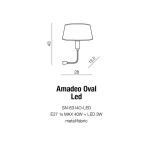 Kinkiet AMADEO LED OVAL WHITE AZ2418+AZ2421 AZZARDO