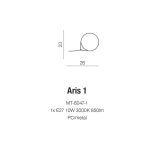 Lampa stołowa ARIS 1 AZ2054 AZZARDO