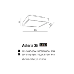 Plafon ASTERIA 25 AZ2072 3000K IP44 AZZARDO