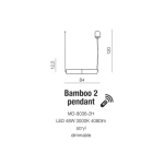 Lampa wisząca BAMBOO 2 PENDANT AZ1900 AZZARDO