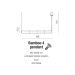 Lampa wisząca BAMBOO 4 PENDANT AZ1902 AZZARDO