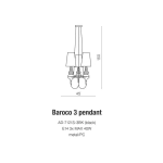 Lampa wisząca BAROCO 3 PENDANT AZ2163 AZZARDO