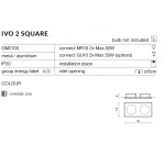 Oprawa stropowa IVO SQUARE 2 AZ1789 AZZARDO