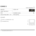 Kinkiet Ginno 3 AZ0766 Aluminium AZZARDO