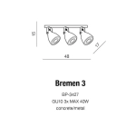 Plafon BREMEN 3 AZ2371 AZZARDO