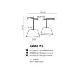 Lampa wisząca NATALIA 2 S GREY AZ1923+AZ2591 AZZARDO