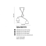 Lampa wisząca ZYTA 2 S PENDANT ALU black AZ2301+AZ2600 śr.26cm AZZARDO