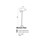 Lampa podłogowa MARTENS FLOOR WHITE AZ1528+AZ1560 AZZARDO