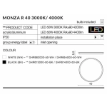 Plafon MONZA R 40 AZ2264 AZZARDO biała neutralna