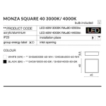 Plafon MONZA S 40 AZ2274 AZZARDO biała neutralna