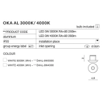 Oprawa stropowa OKA AZ2235 AZZARDO 4000K