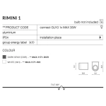 Kinkiet Rimini 1 (black) AZ4265 AZZARDO IP54