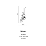 Lampa wisząca VOLTA 5 AZ2386 AZZARDO