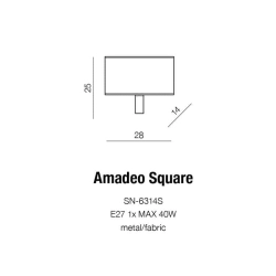 Kinkiet AMADEO SQUARE WHITE AZ2419+AZ2420 AZZADRO
