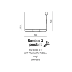 Lampa wisząca BAMBOO 3 PENDANT AZ1901 AZZARDO