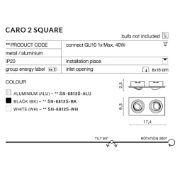 Oprawa stropowa CARO 2S AZ2436 AZZARDO