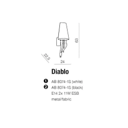 Kinkiet DIABLO BLACK AZ1343 AZZARDO