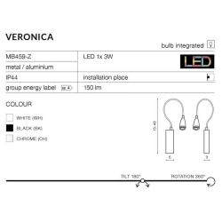 Kinkiet VERONICA WHITE AZ1547 AZZARDO