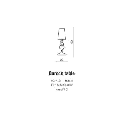 Lampa stołowa BAROCO AZ2162 AZZARDO