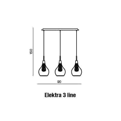 Lampa wisząca ELEKTRA 3 LINE AZ1689 AZZARDO