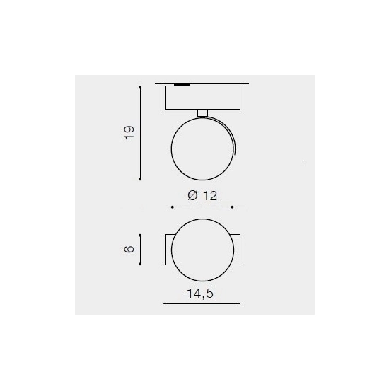 Kinkiet plafon JERRY 1 AZ1365 12V BK AZZARDO