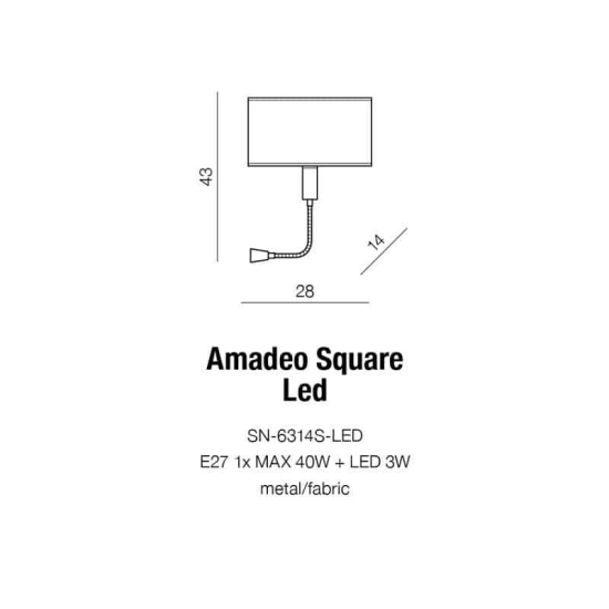 Kinkiet AMADEO LED SQUARE WHITE AZ2418+AZ2420 AZZARDO
