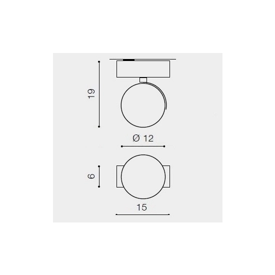 Kinkiet plafon MAX 1 AZ1372 WH/BK AZZARDO