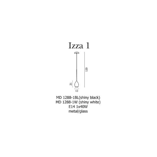 Lampa wisząca IZZA 1 AZ0130 AZZARDO