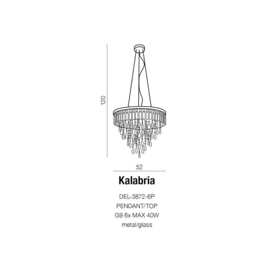Lampa wisząca Plafon KALABRIA PENDANT TOP AZ2108 AZZARDO