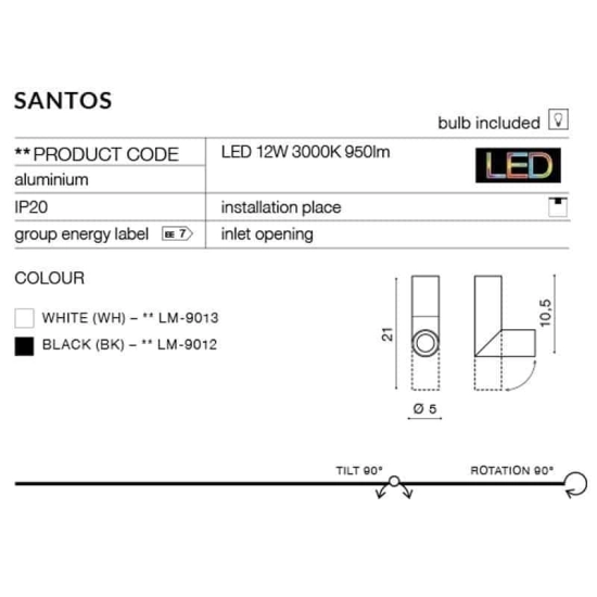 Plafon SANTOS AZ2417 AZZARDO