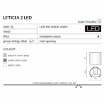 Kinkiet LETICIA 2 LED AZ2188 AZZARDO