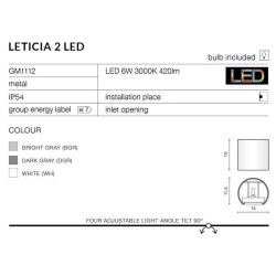 Kinkiet LETICIA 2 LED AZ2189 AZZARDO