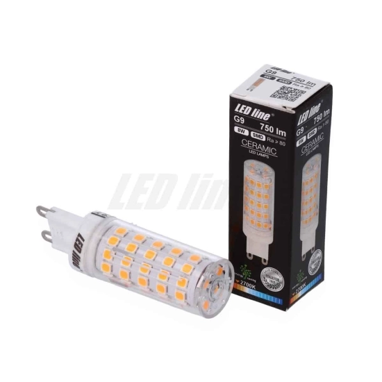 Żarówka LED line G9 SMD 220-240V 8W 750lm biała ciepła 2700K