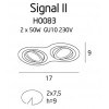 kinkiecik Signal II H0087 oprawa podtynkowa czarna MaxLight 