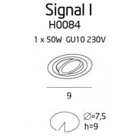 kinkiecik Signal I H0086 oprawa podtynkowa czarna MaxLight