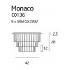 Monaco plafon C0136 MaxLight 42 cm