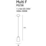 Multi F lampa wisząca P0258 MaxLight