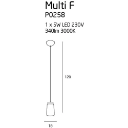 Multi F lampa wisząca P0258 MaxLight - zdjęcie produktu