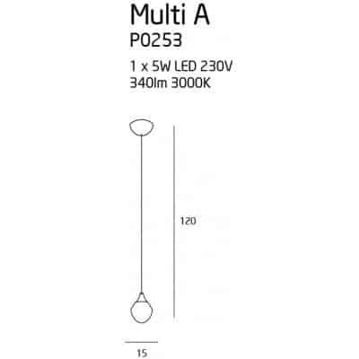 Multi A lampa wisząca P0253 MaxLight